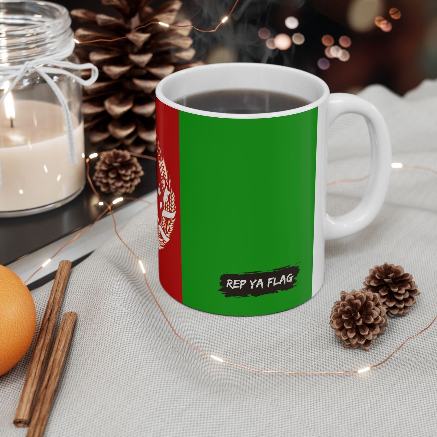 Afghanistan Flag Coffee Tea Mug 11oz 15oz | Rep Ya Flag Ceramic Mug