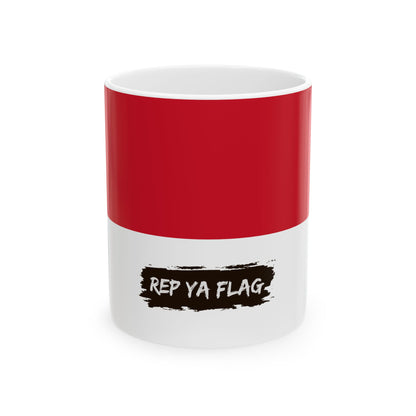 Indonesia Flag Coffee Tea Mug 11oz 15oz | Rep Ya Flag Ceramic Mug