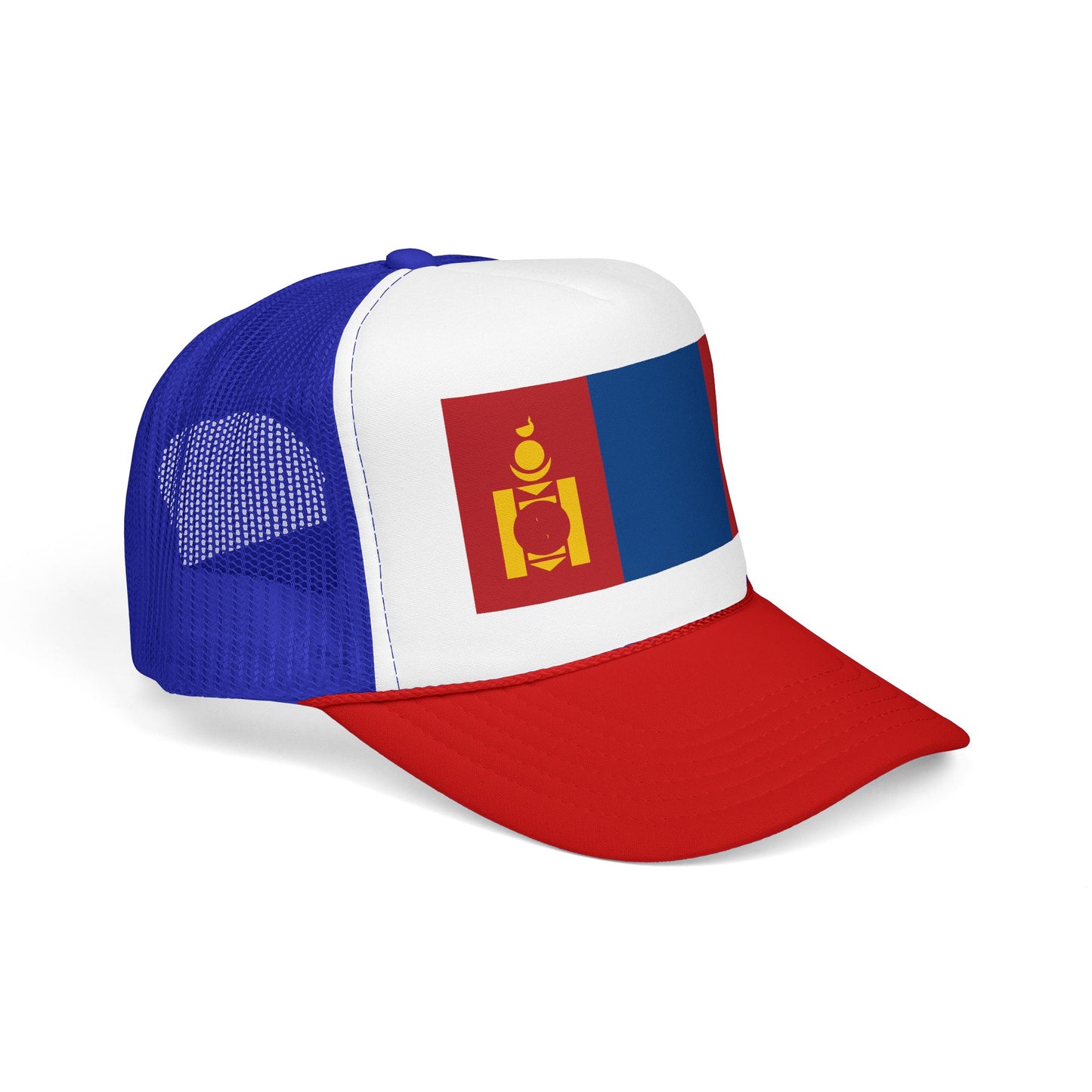 Mongolia Flag Foam Trucker Hat | Mongolian Pride Snapback Cap | Rep Ya Flag