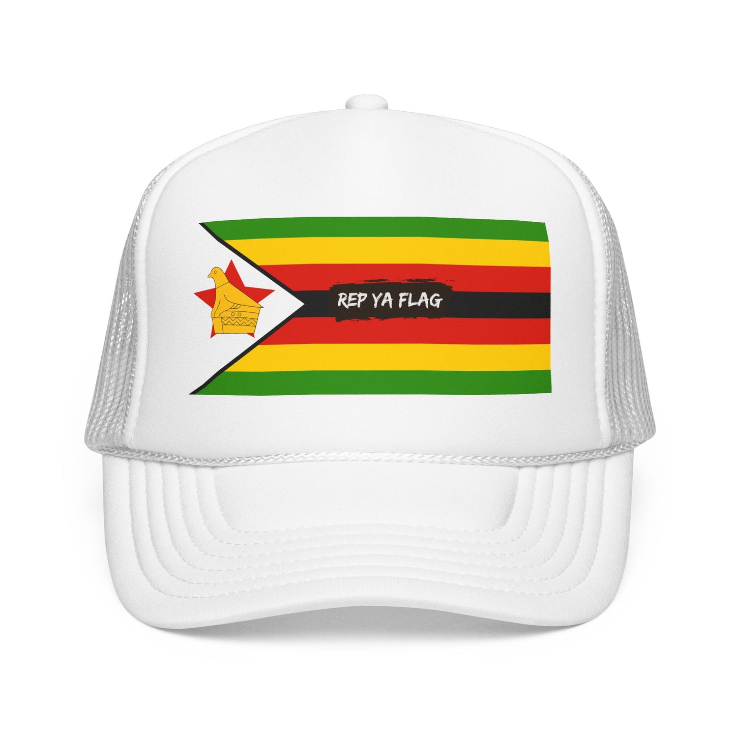 Zimbabwe Flag Foam Trucker Hat | Rep Ya Flag design