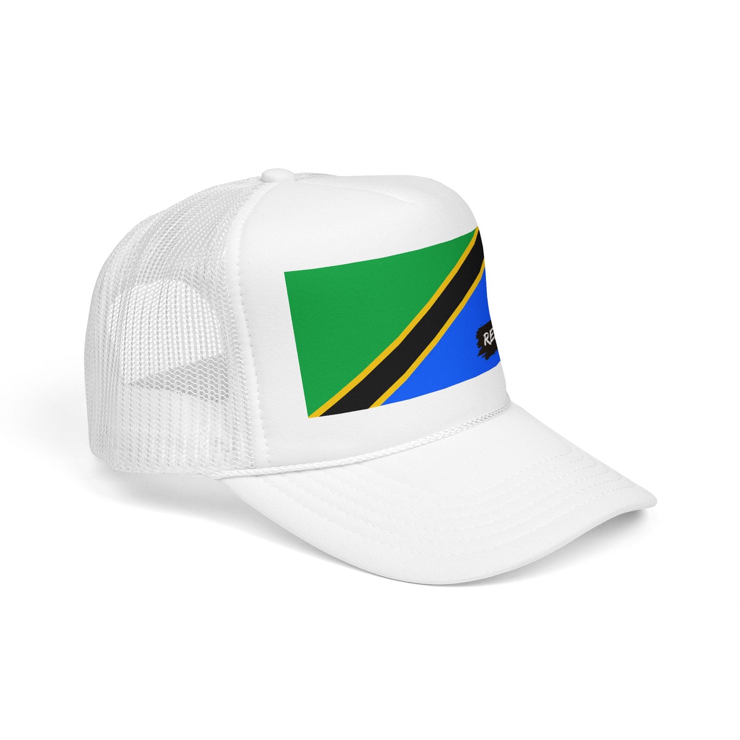 Tanzania Flag Foam Trucker Hat | Rep Ya Flag design