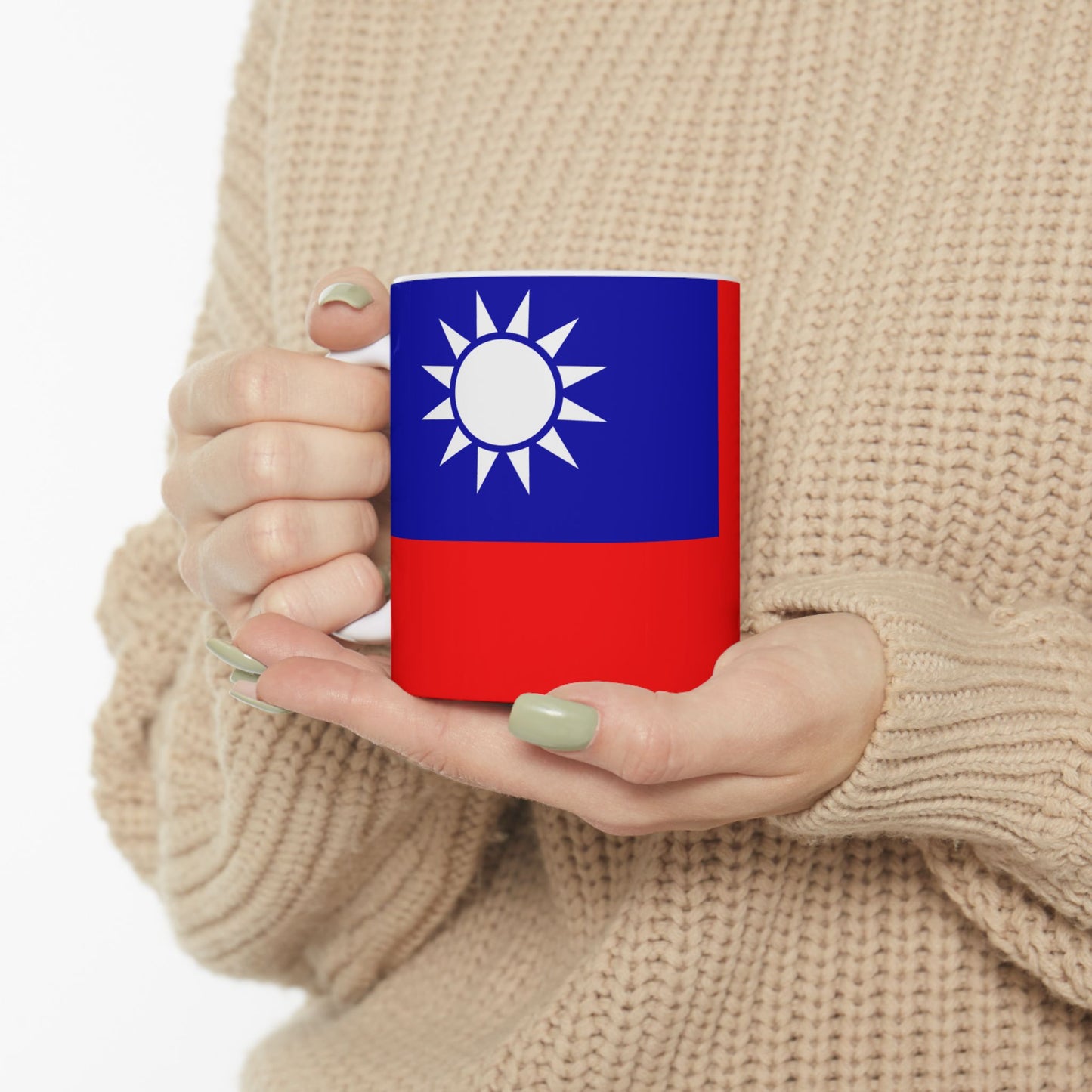 Taiwan Flag Coffee Tea Mug 11oz 15oz | Rep Ya Flag Ceramic Mug