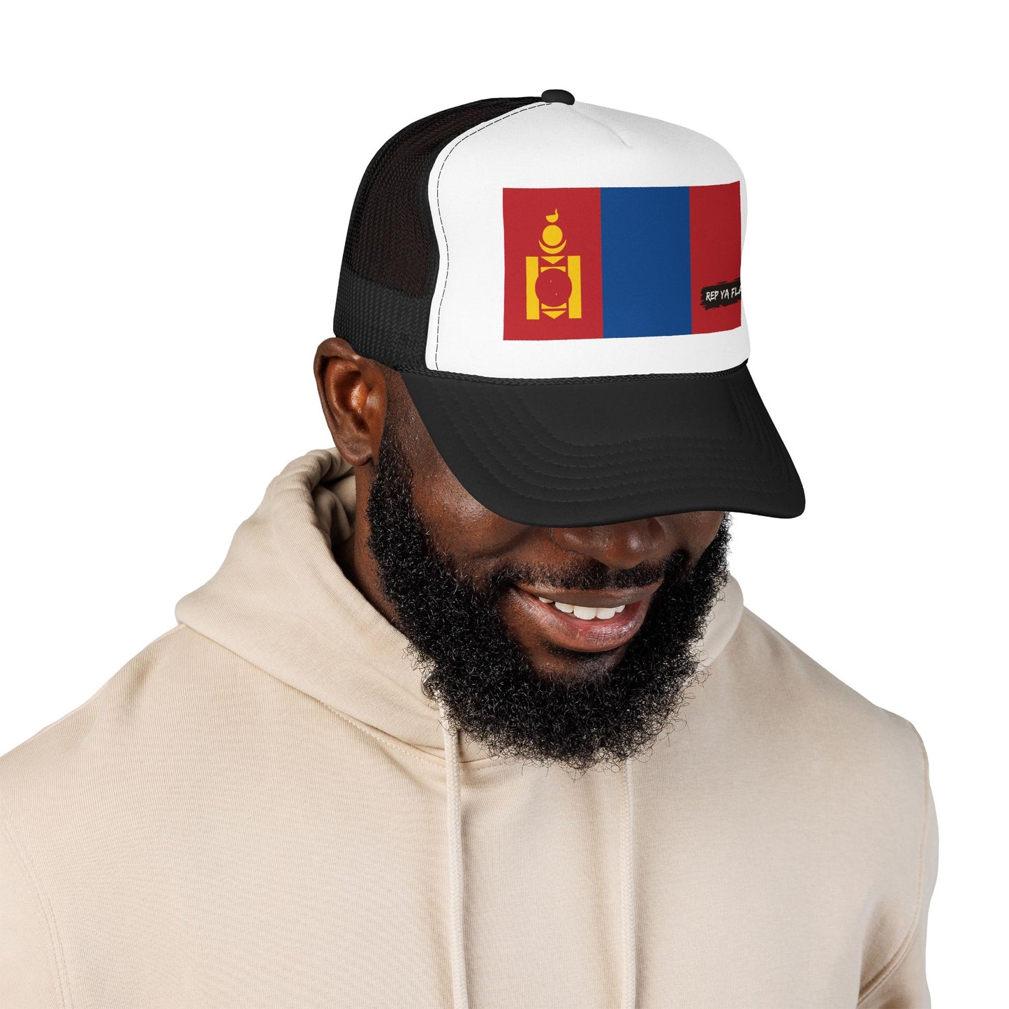 Mongolia Flag Foam Trucker Hat | Mongolian Pride Snapback Cap | Rep Ya Flag