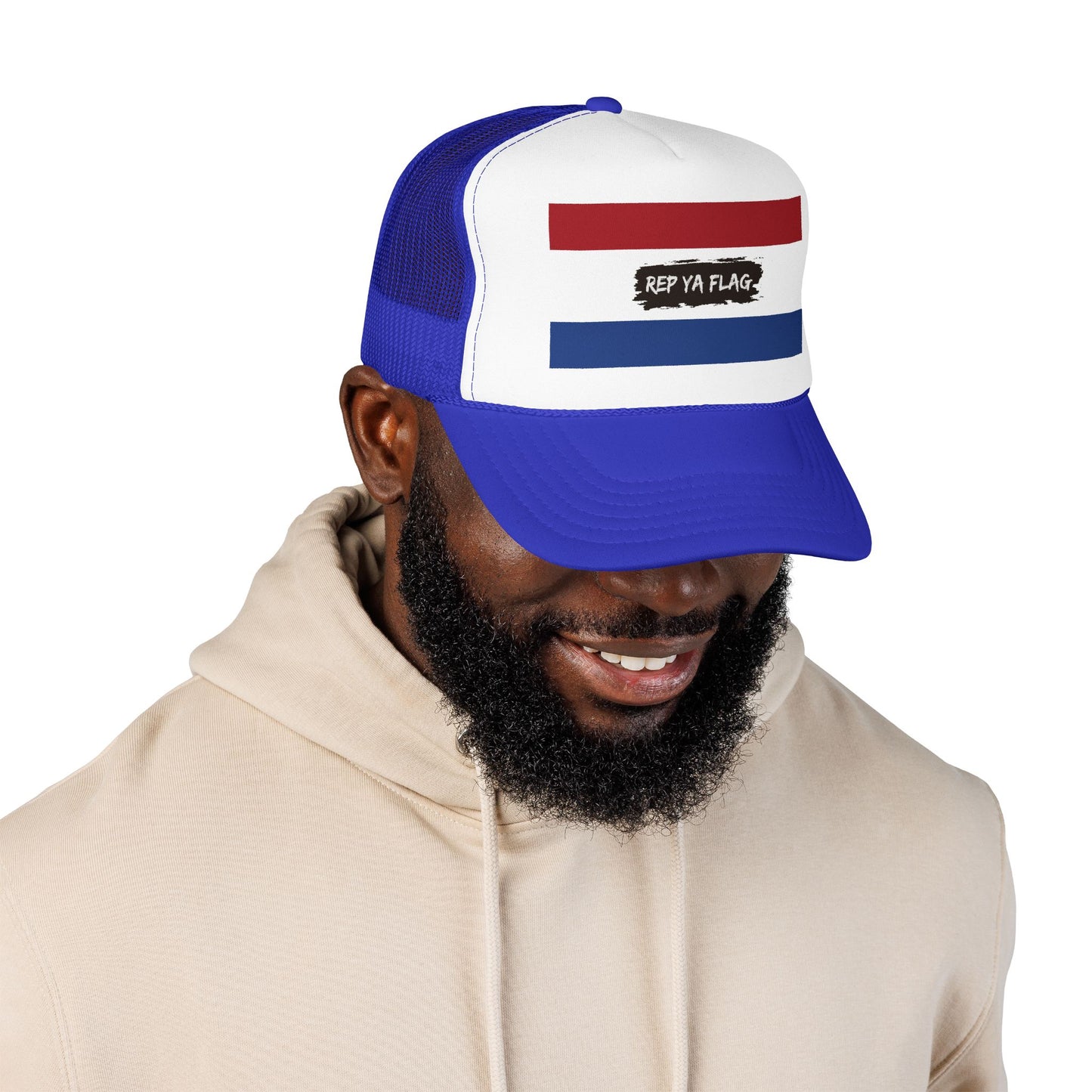 Netherlands Flag Foam Trucker Hat | Dutch Pride Snapback Cap | Rep Ya Flag