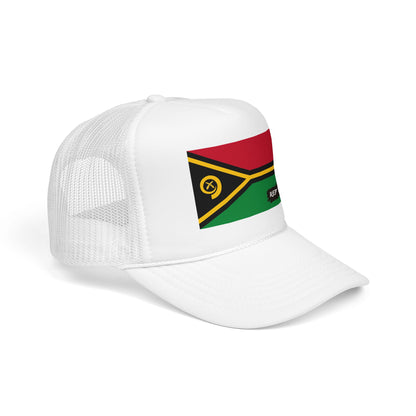 Vanuatu Flag Foam Trucker Hat | Rep Ya Flag design