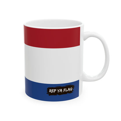 Netherlands Flag Coffee Tea Mug 11oz 15oz | Rep Ya Flag Ceramic Mug