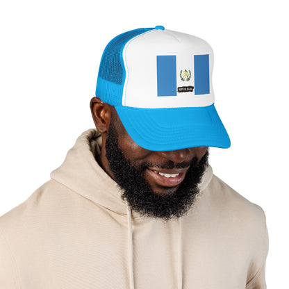 Guatemala Flag Foam Trucker Hat | Guatemalan Pride Snapback Cap | Rep Ya Flag