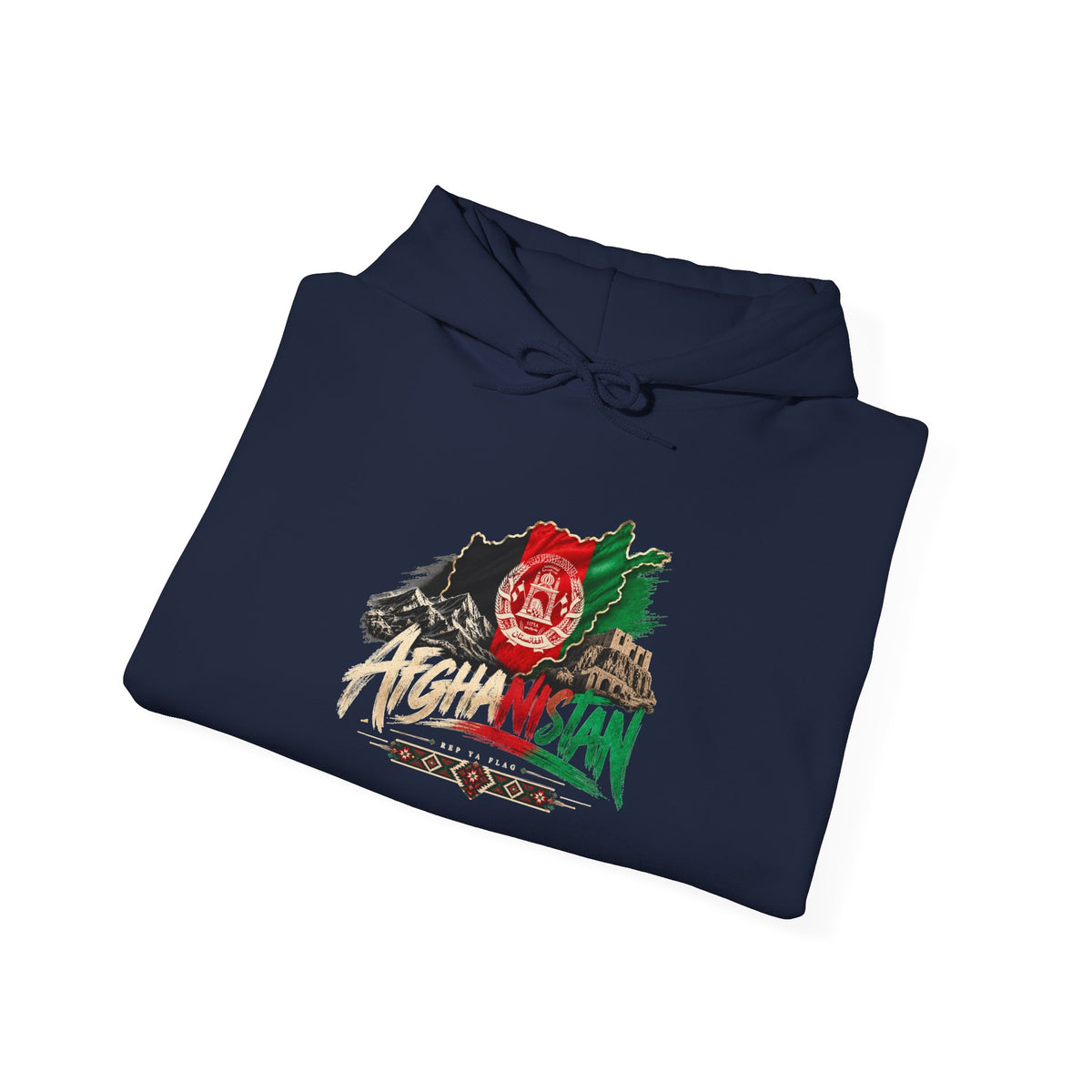 Afghanistan Flag Rose Hoodie — Vintage Afghan Pride Pullover