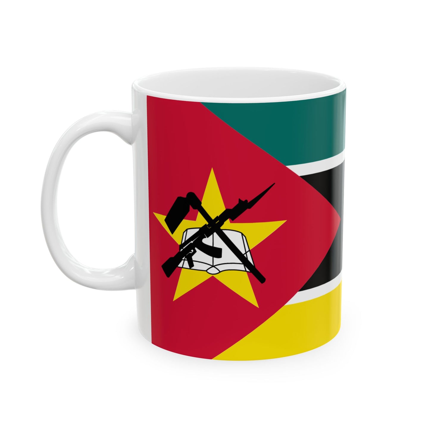 Mozambique Flag Coffee Tea Mug 11oz 15oz | Rep Ya Flag Ceramic Mug