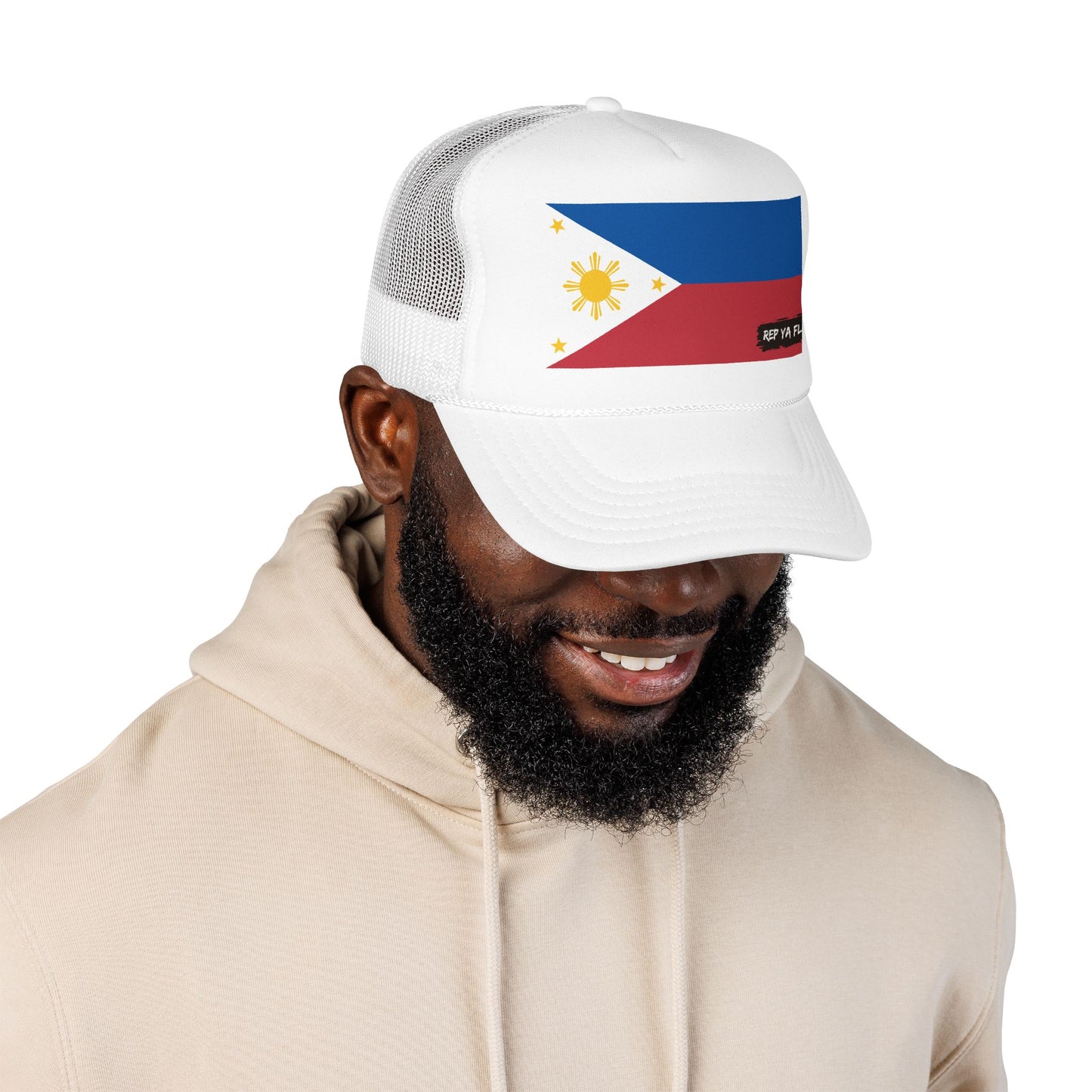 Philippines Flag Foam Trucker Hat | Filipino Pride Snapback Cap | Rep Ya Flag