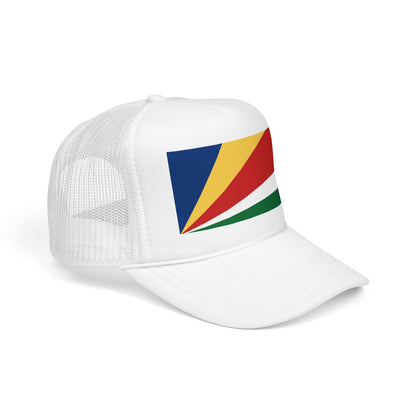 Seychelles Flag Foam Trucker Hat | Seychellois Pride Snapback Cap | Rep Ya Flag