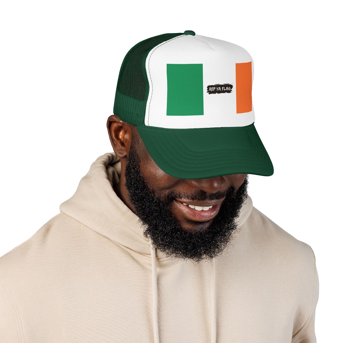 Ireland Flag Foam Trucker Hat | Irish Pride Snapback Cap | Rep Ya Flag