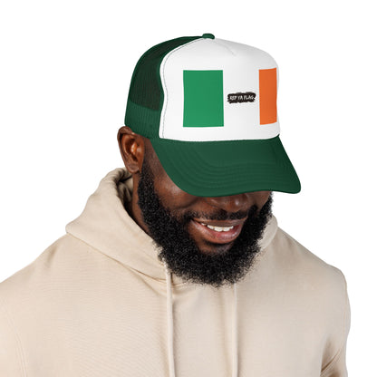 Ireland Flag Foam Trucker Hat | Irish Pride Snapback Cap | Rep Ya Flag
