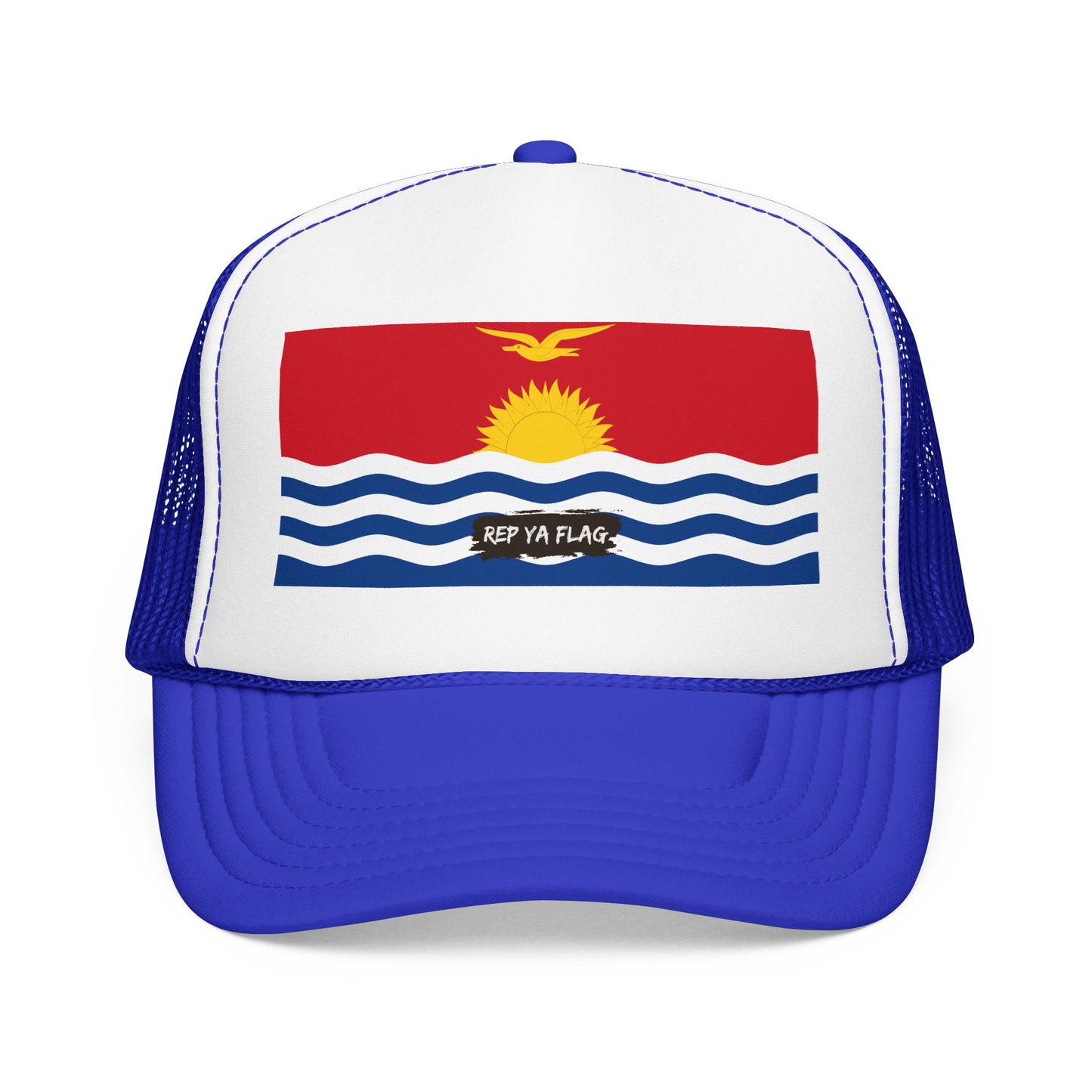 Kiribati Flag Foam Trucker Hat | Kiribati Pride Snapback Cap | Rep Ya Flag