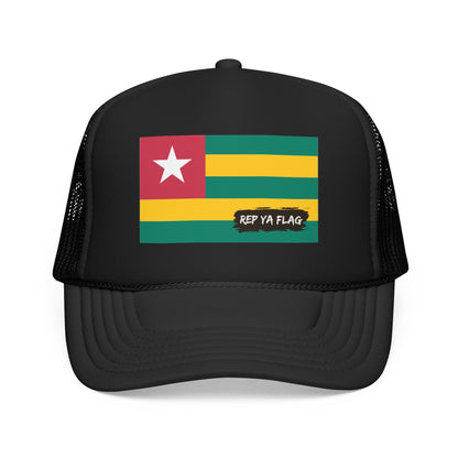 Togo Flag Foam Trucker Hat | Rep Ya Flag design