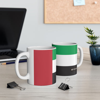 United Arab Emirates Flag Coffee Tea Mug 11oz 15oz | Rep Ya Flag Ceramic Mug