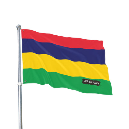 Mauritius Flag Garden Banner | Double Sided Outdoor Flag | Rep Ya Flag