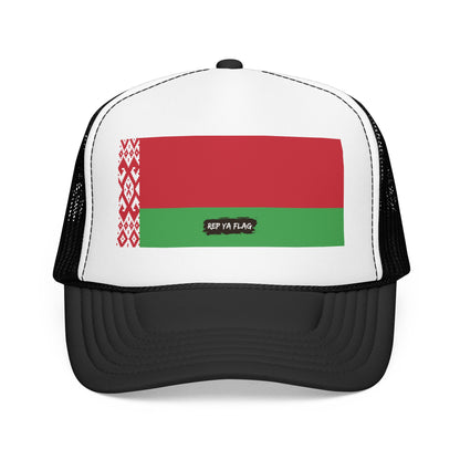 Belarus Flag Foam Trucker Hat | Belarusian Pride Snapback Cap | Rep Ya Flag
