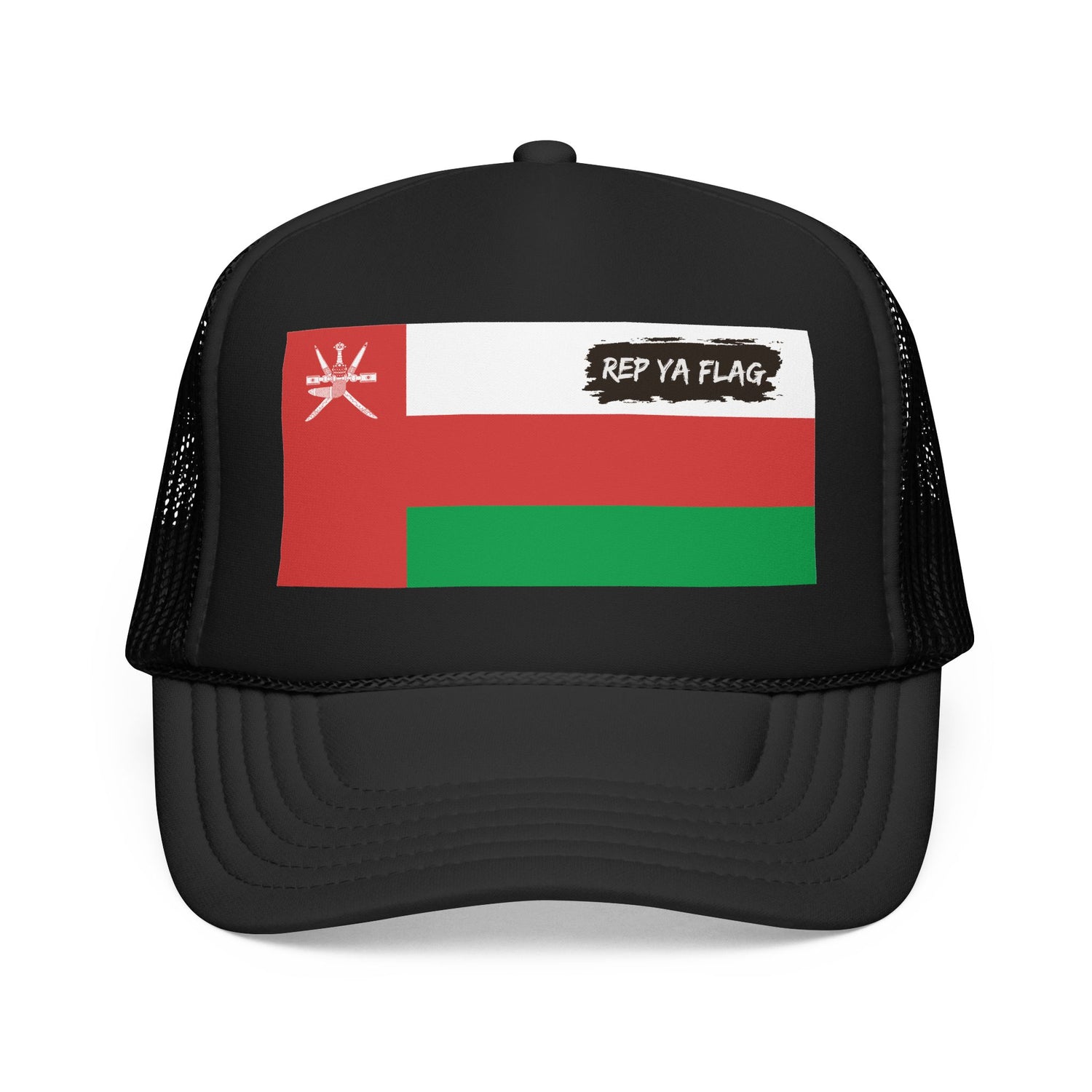 Oman Flag Foam Trucker Hat | Omani Pride Snapback Cap | Rep Ya Flag