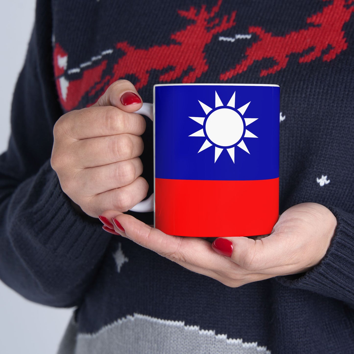 Taiwan Flag Coffee Tea Mug 11oz 15oz | Rep Ya Flag Ceramic Mug