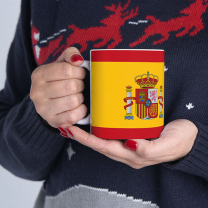 Spain Flag Coffee Tea Mug 11oz 15oz | Rep Ya Flag Ceramic Mug
