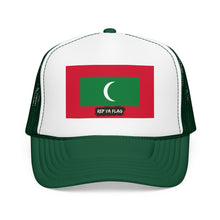 Maldives Flag Foam Trucker Hat | Maldivian Pride Snapback Cap | Rep Ya Flag