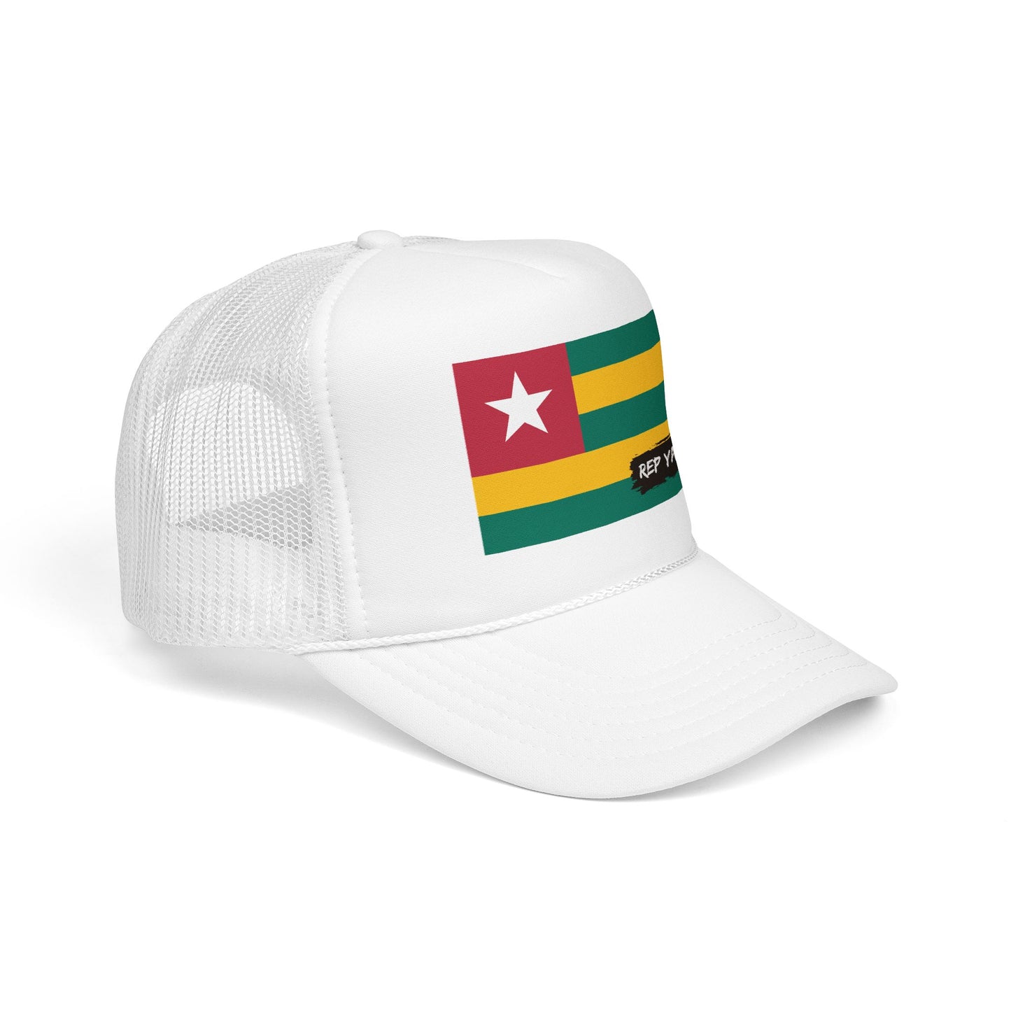 Togo Flag Foam Trucker Hat | Rep Ya Flag design