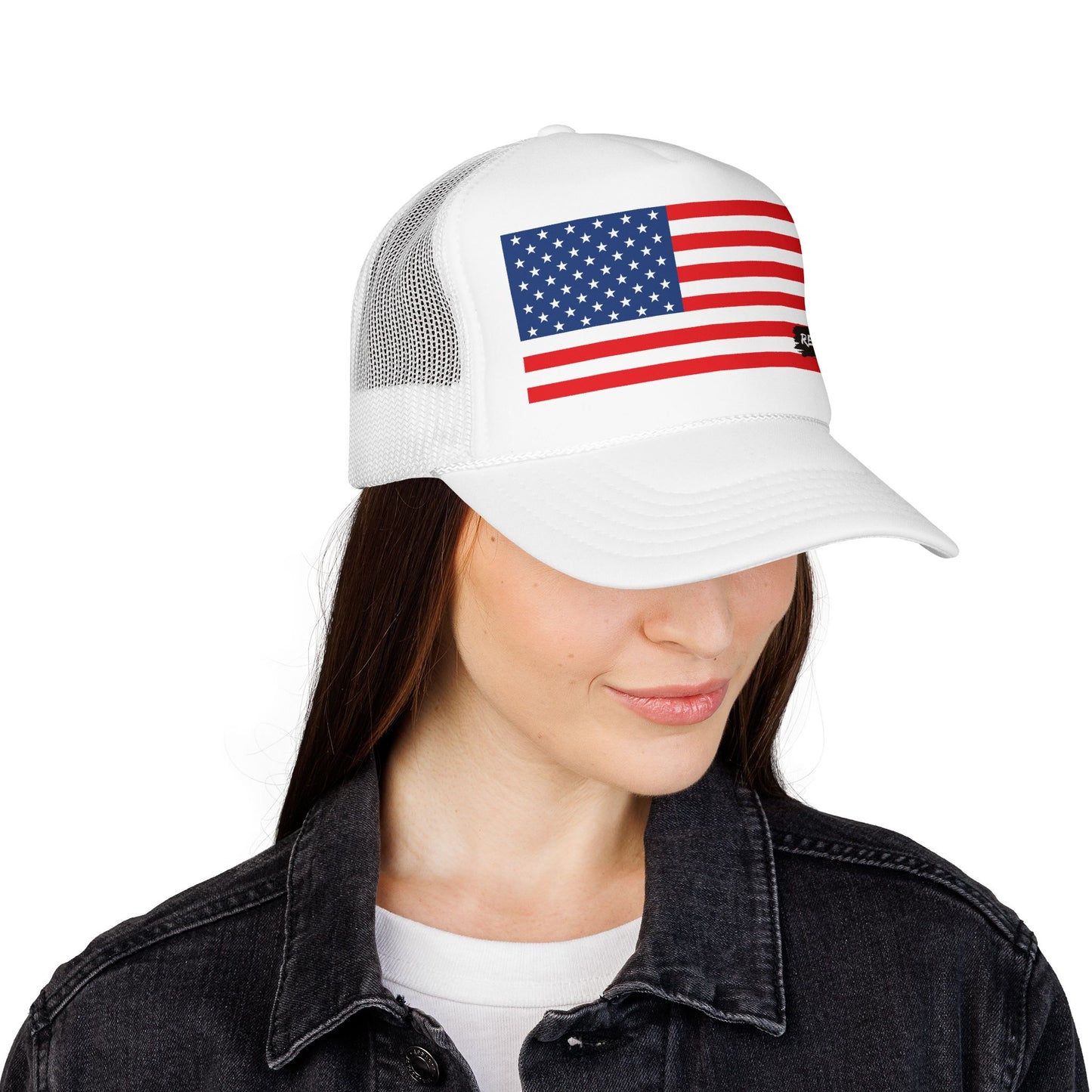 United States of America USA Flag Foam Trucker Hat | Rep Ya Flag design