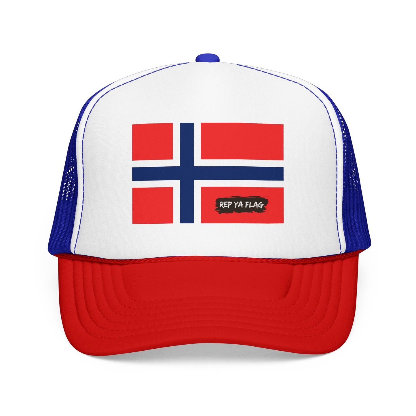 Norway Flag Foam Trucker Hat | Norwegian Pride Snapback Cap | Rep Ya Flag