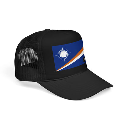 Marshall Islands Flag Foam Trucker Hat | Marshallese Pride Snapback Cap | Rep Ya Flag