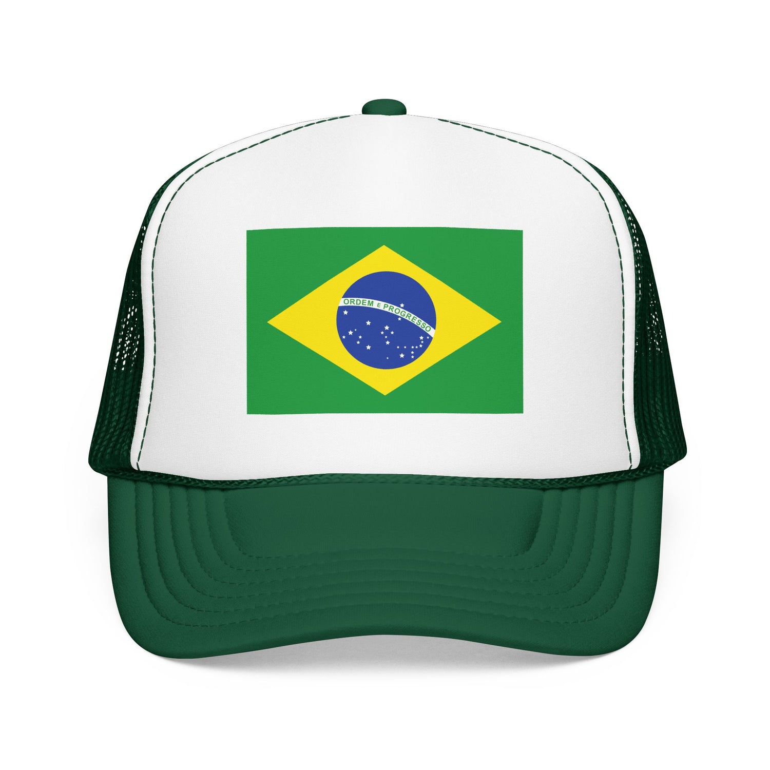 Brazil Flag Foam Trucker Hat | Brazilian Pride Snapback Cap | Rep Ya Flag