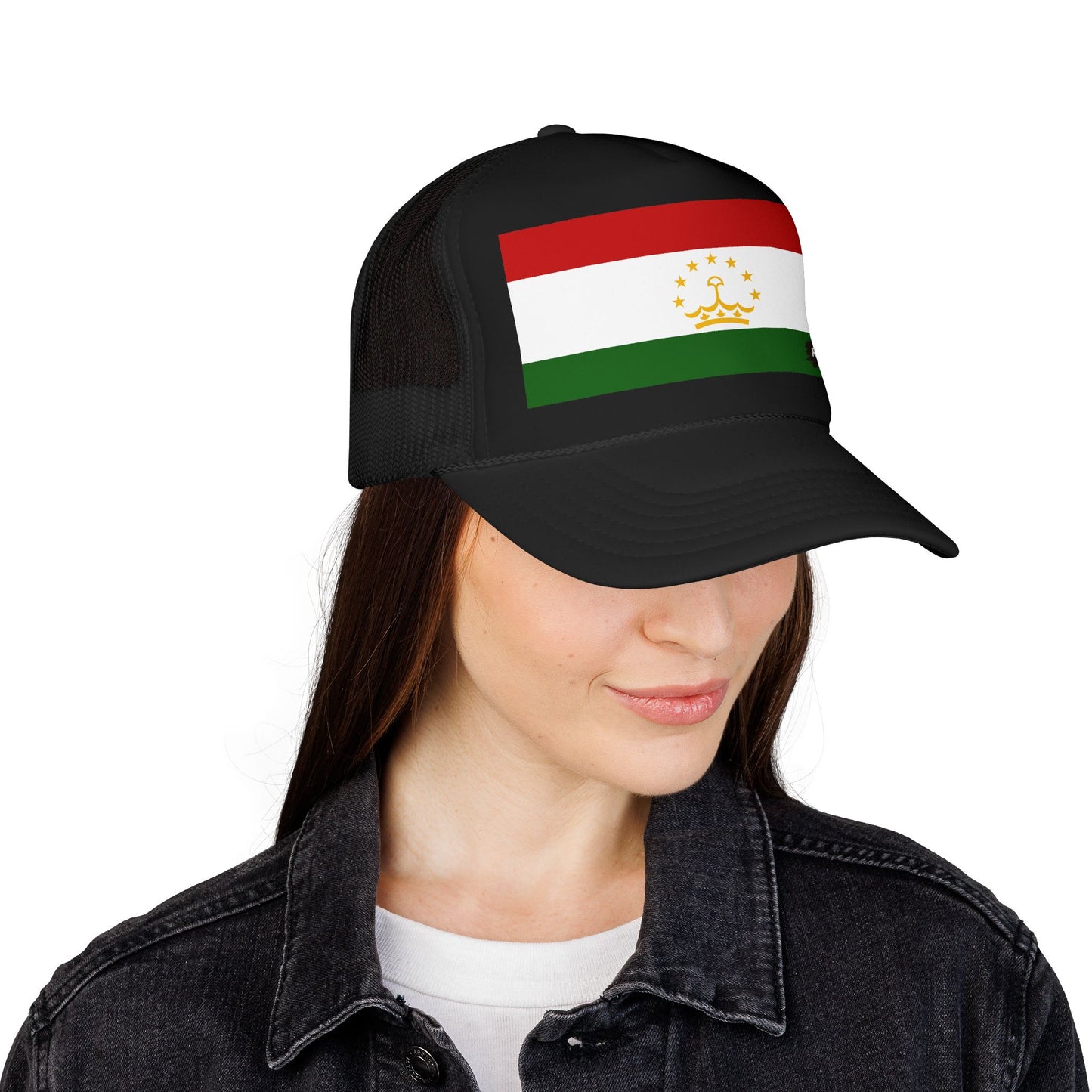 Tajikistan Flag Foam Trucker Hat | Rep Ya Flag design