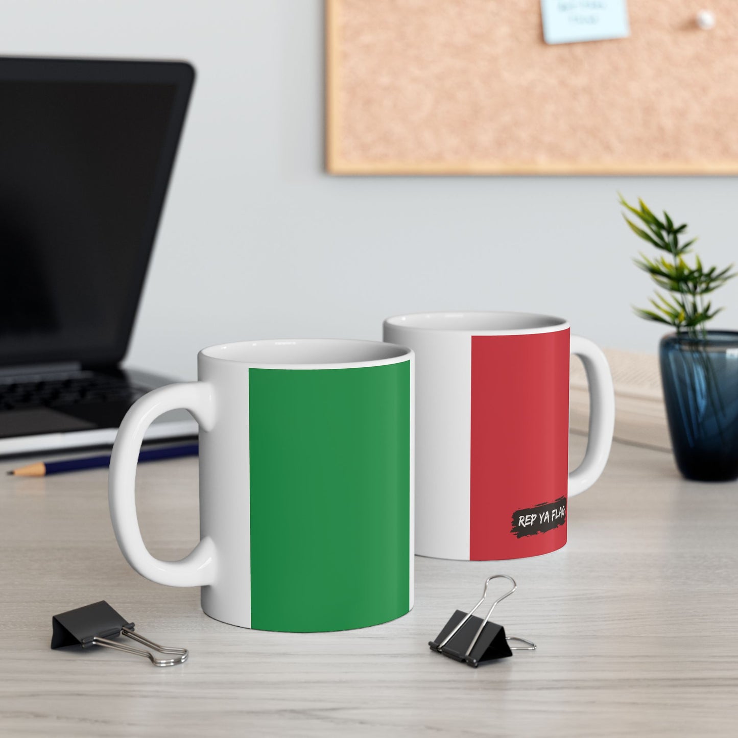 Italy Flag Coffee Tea Mug 11oz 15oz | Rep Ya Flag Ceramic Mug
