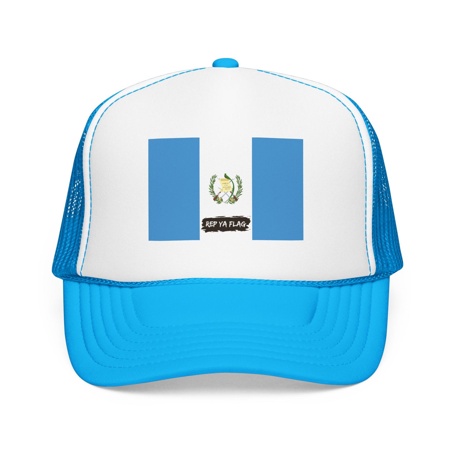 Guatemala Flag Foam Trucker Hat | Guatemalan Pride Snapback Cap | Rep Ya Flag