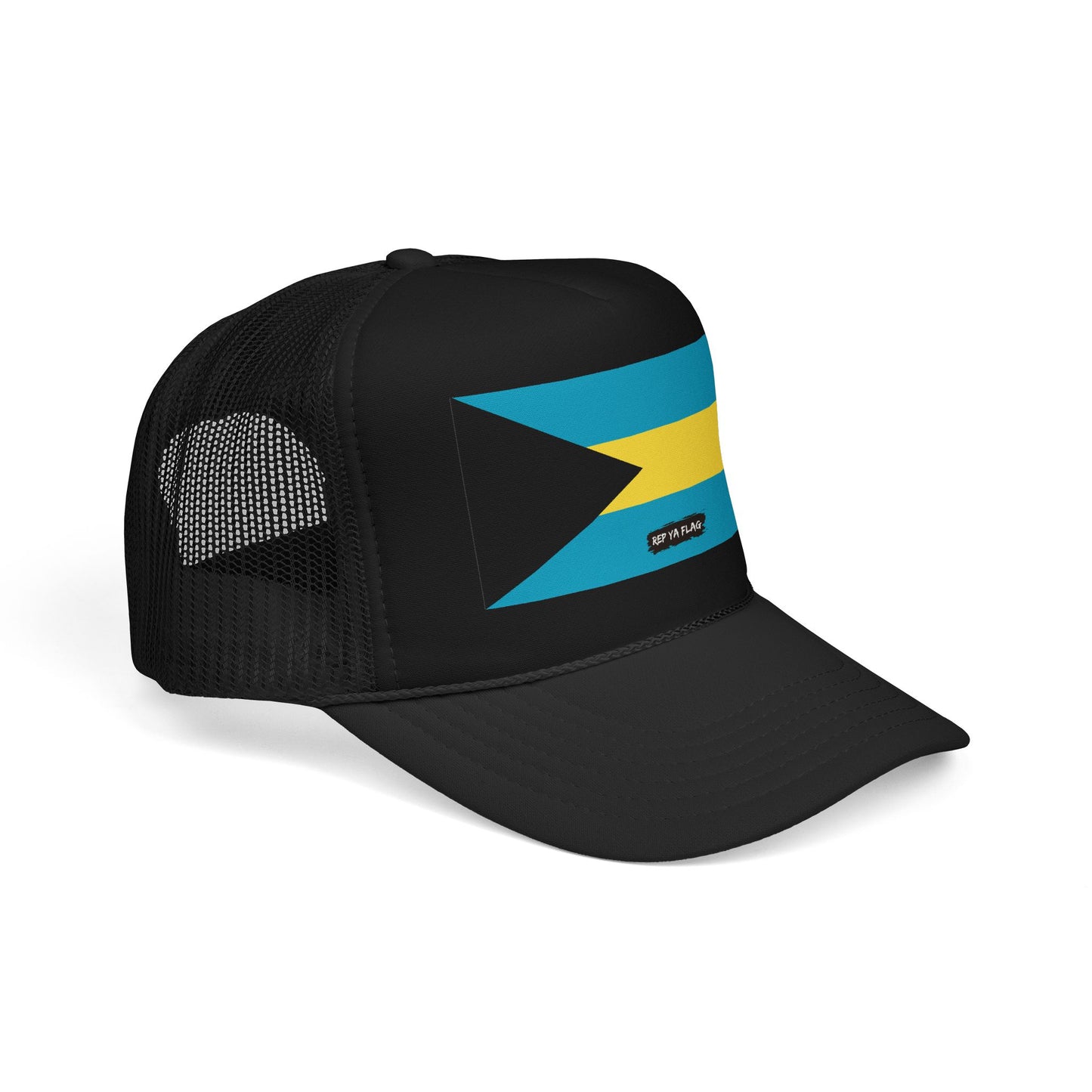 Bahamas Flag Foam Trucker Hat | Bahamian Pride Snapback Cap | Rep Ya Flag