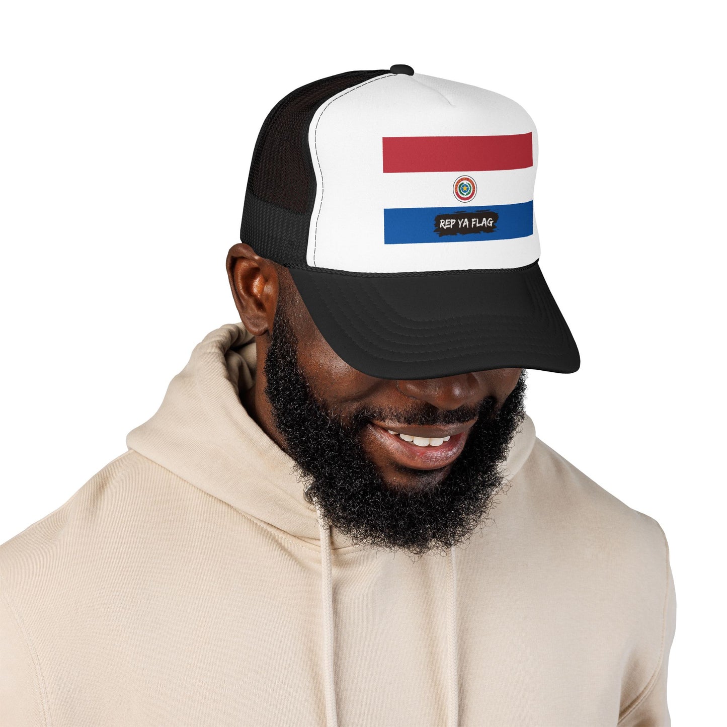 Paraguay Flag Foam Trucker Hat | Paraguayan Pride Snapback Cap | Rep Ya Flag