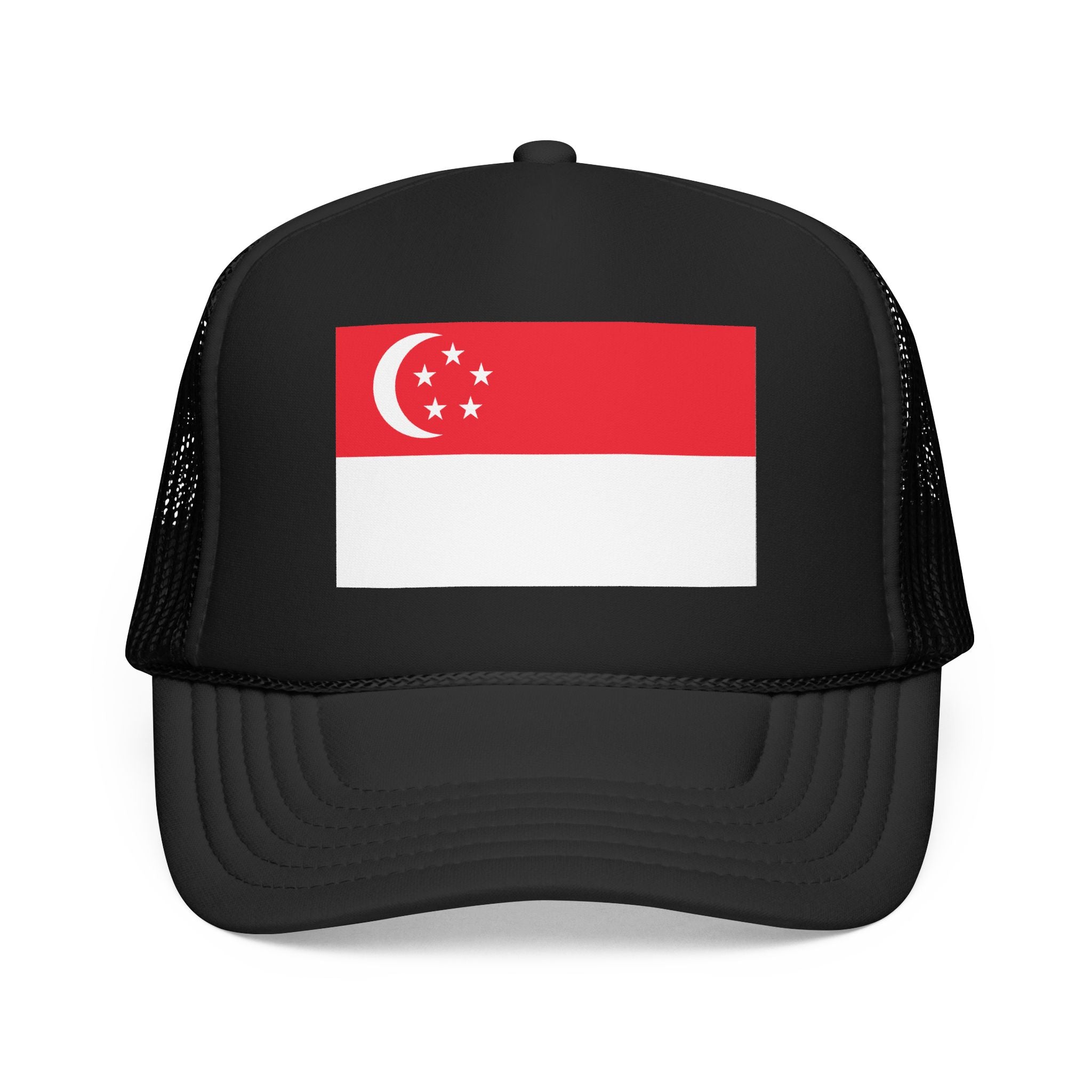 Singapore Flag Foam Trucker Hat | Singaporean Pride Snapback Cap | Rep Ya Flag