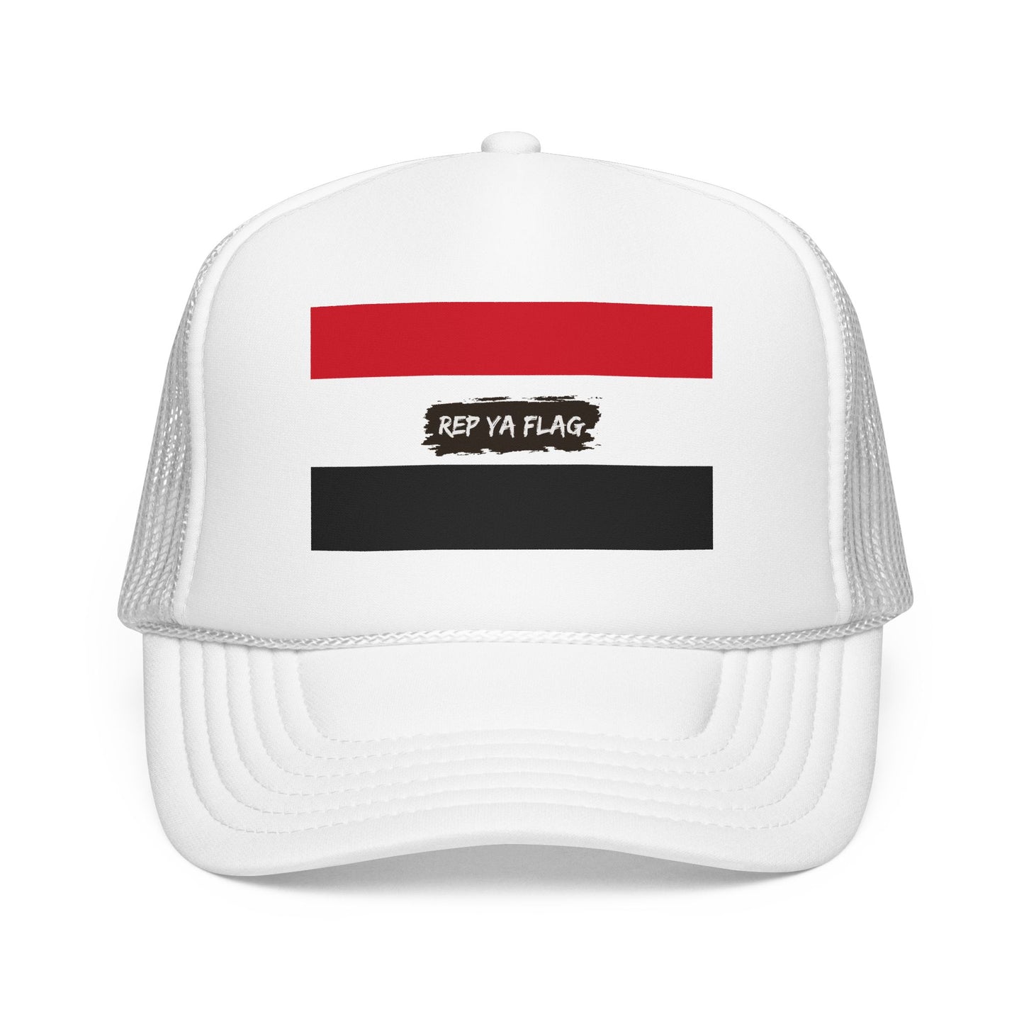 Yemen Flag Foam Trucker Hat | Rep Ya Flag design