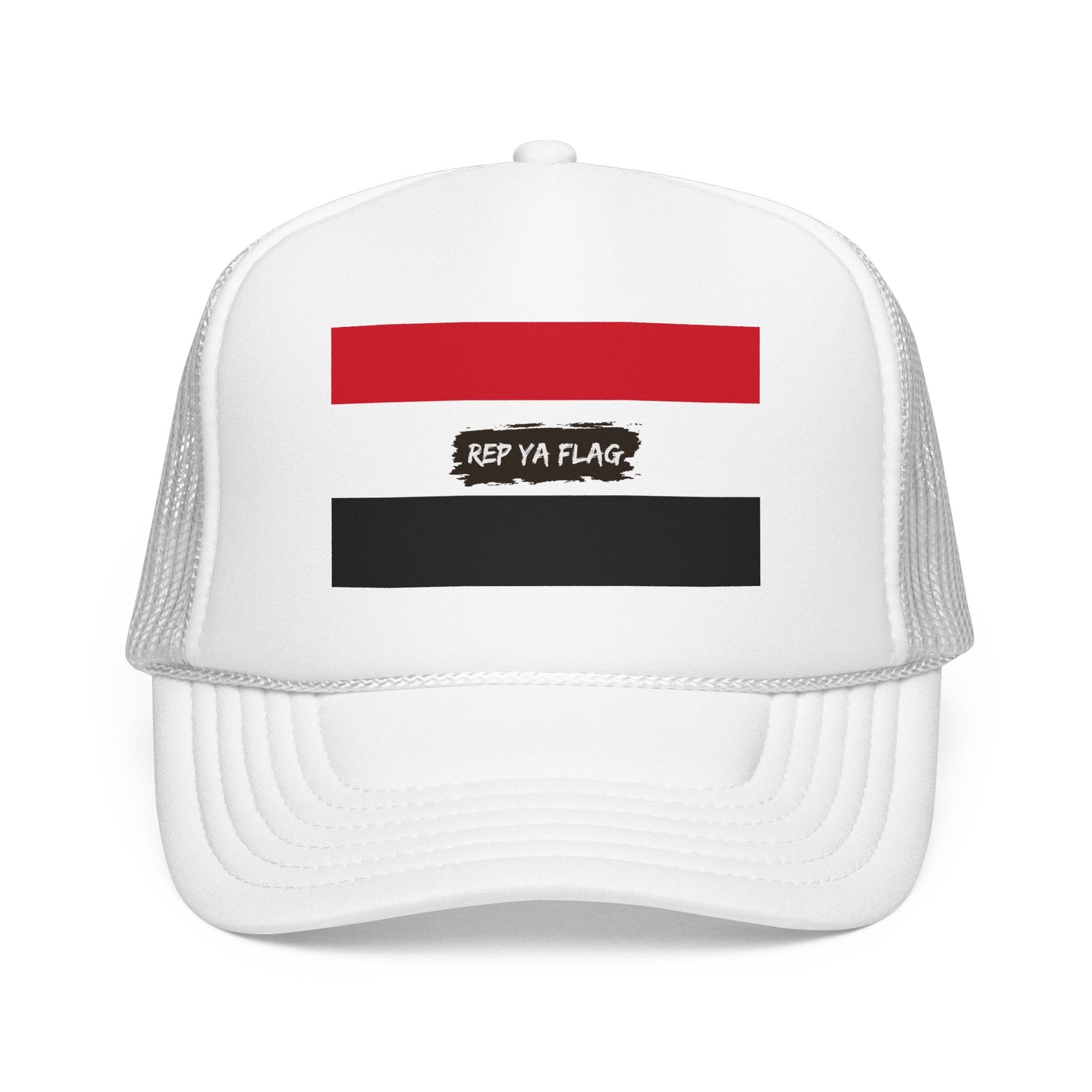 Yemen Flag Foam Trucker Hat | Rep Ya Flag design