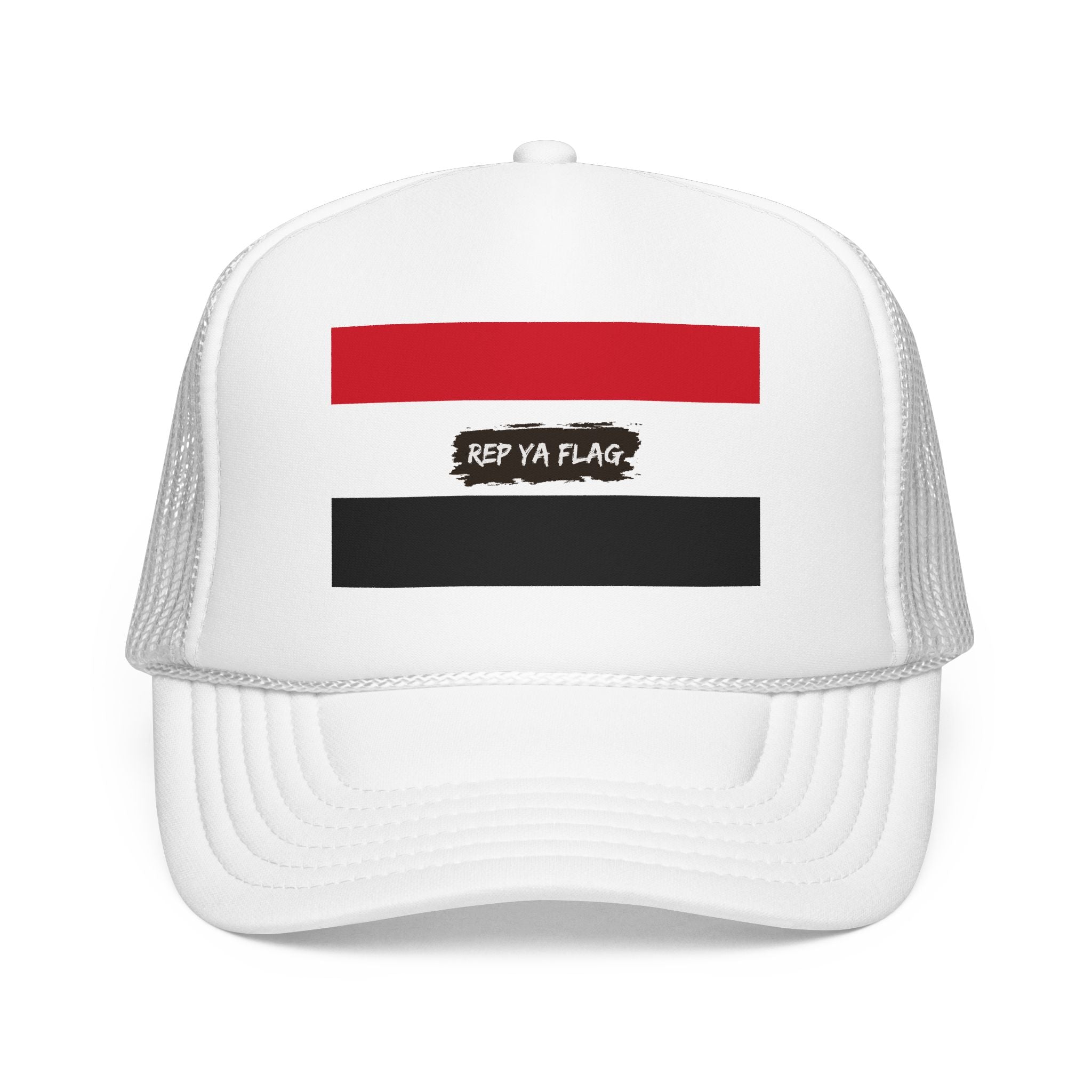 Yemen Flag Foam Trucker Hat | Rep Ya Flag design