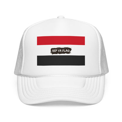 Yemen Flag Foam Trucker Hat | Rep Ya Flag design