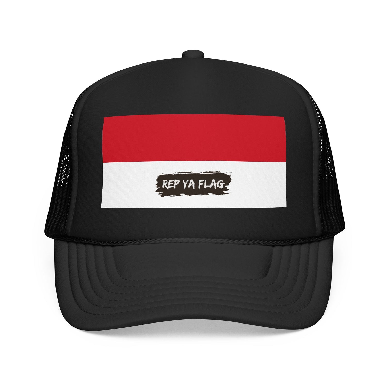 Monaco Flag Foam Trucker Hat | Monegasque Pride Snapback Cap | Rep Ya Flag