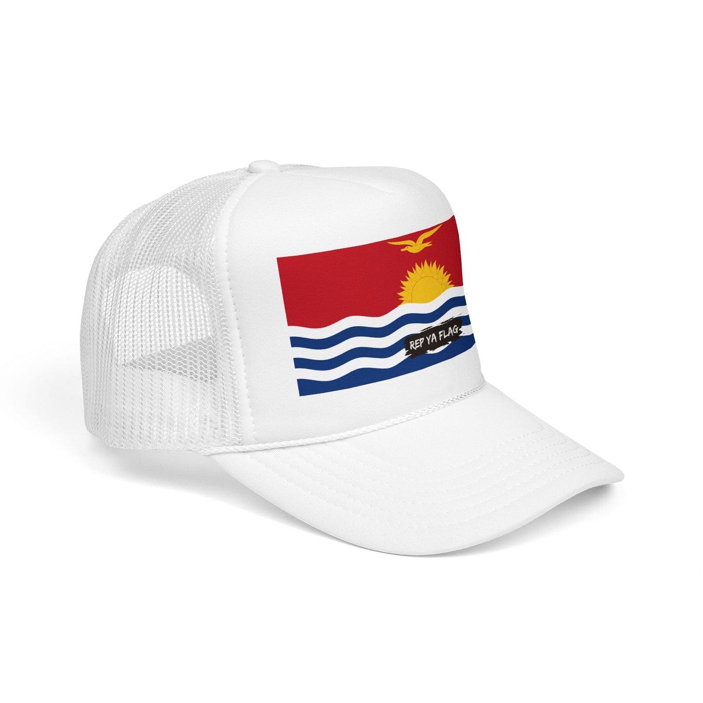 Kiribati Flag Foam Trucker Hat | Kiribati Pride Snapback Cap | Rep Ya Flag