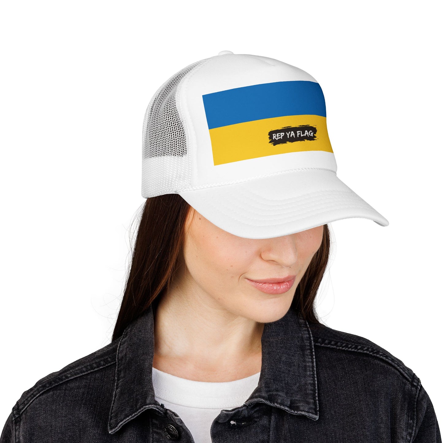 Ukraine Flag Foam Trucker Hat | Rep Ya Flag design