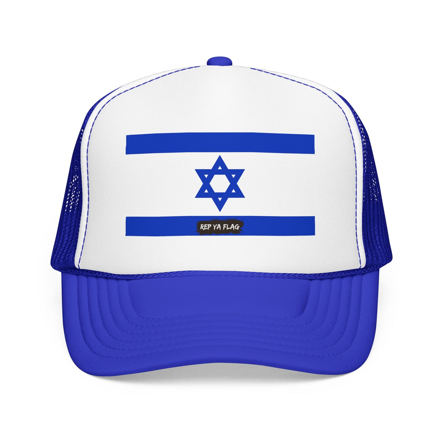Israel Flag Foam Trucker Hat | Israeli Pride Snapback Cap | Rep Ya Flag