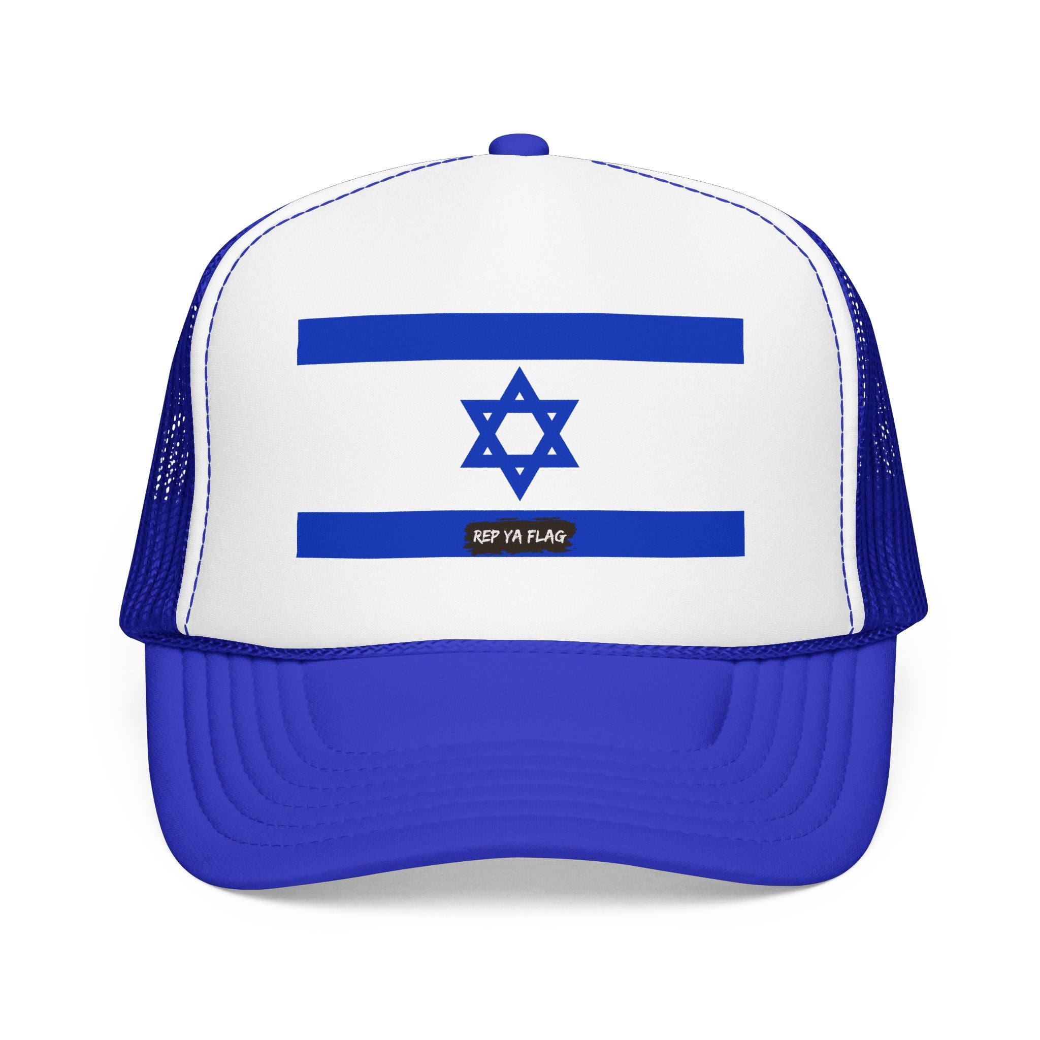 Israel Flag Foam Trucker Hat | Israeli Pride Snapback Cap | Rep Ya Flag