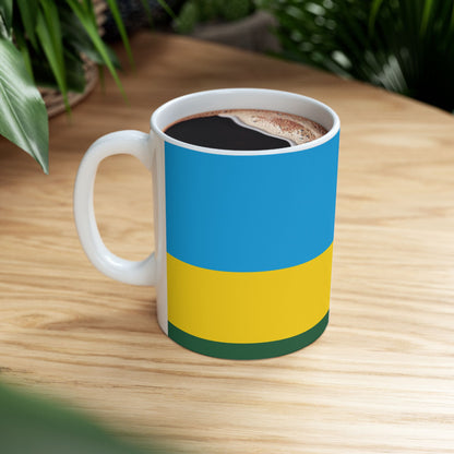 Rwanda Flag Coffee Tea Mug 11oz 15oz | Rep Ya Flag Ceramic Mug