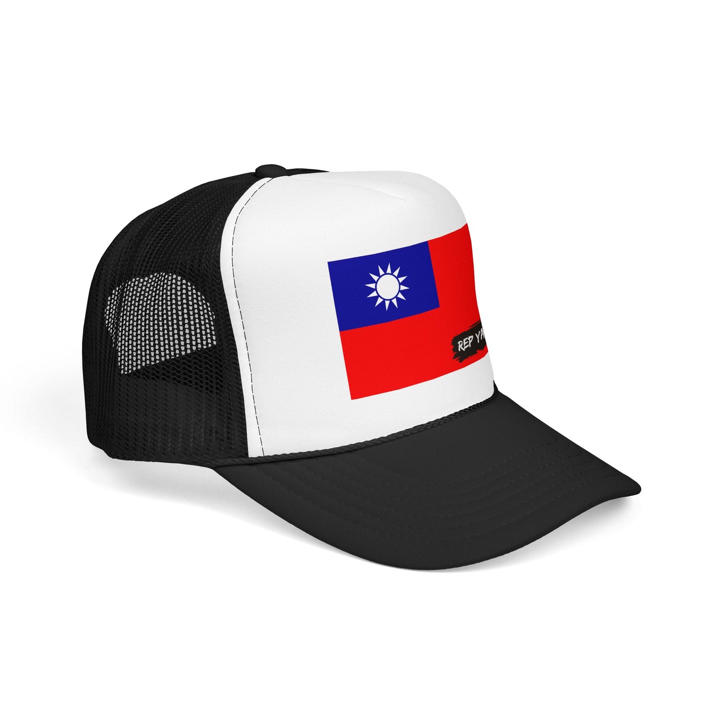 Taiwan Flag Foam Trucker Hat | Rep Ya Flag design