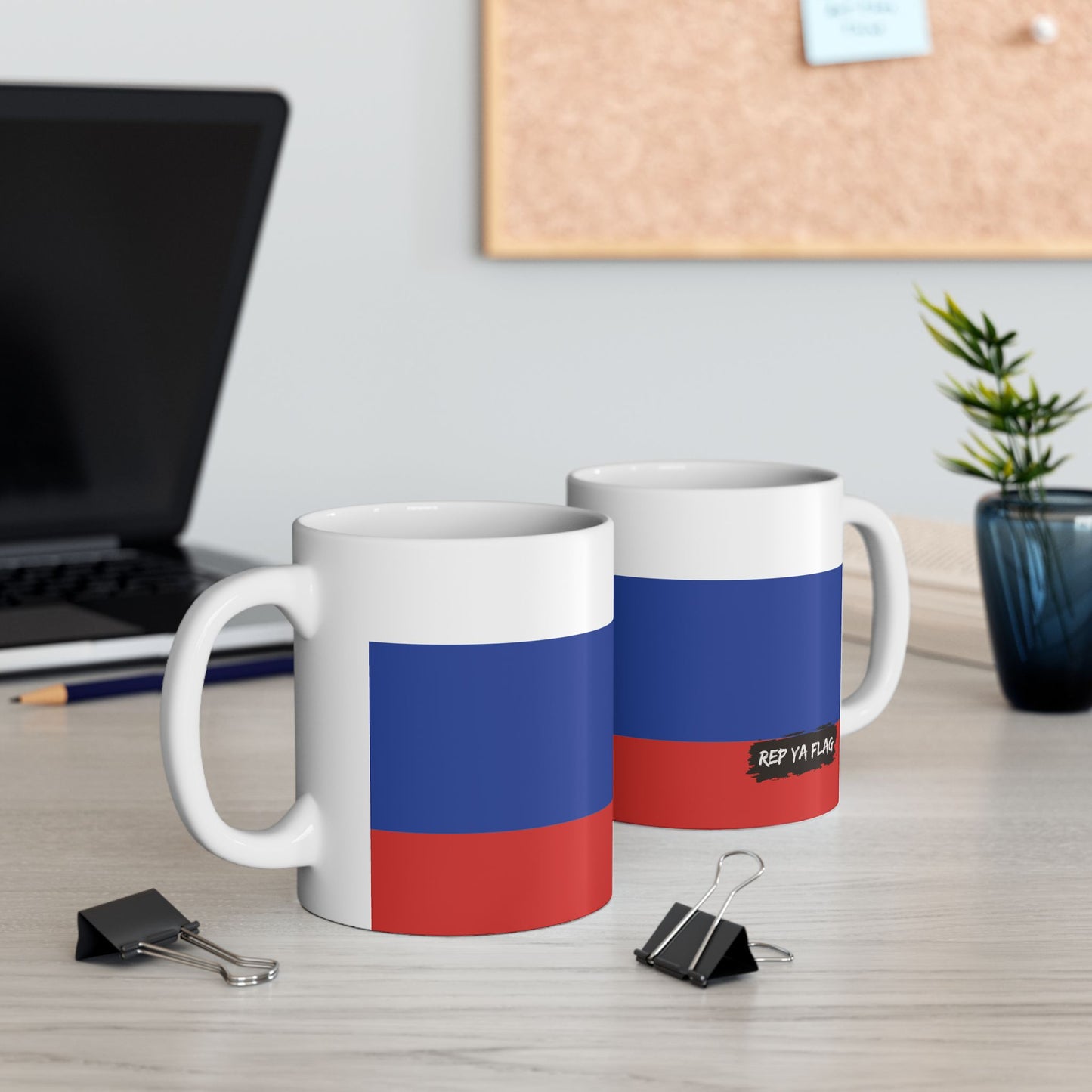Russia Flag Coffee Tea Mug 11oz 15oz | Rep Ya Flag Ceramic Mug