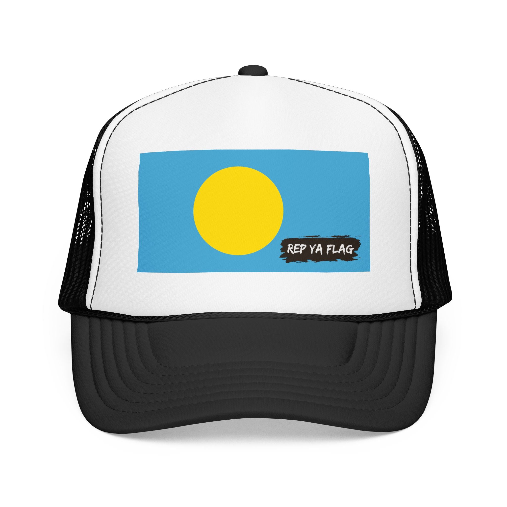 Palau Flag Foam Trucker Hat | Palauan Pride Snapback Cap | Rep Ya Flag